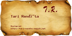 Tari Renáta névjegykártya