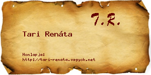 Tari Renáta névjegykártya